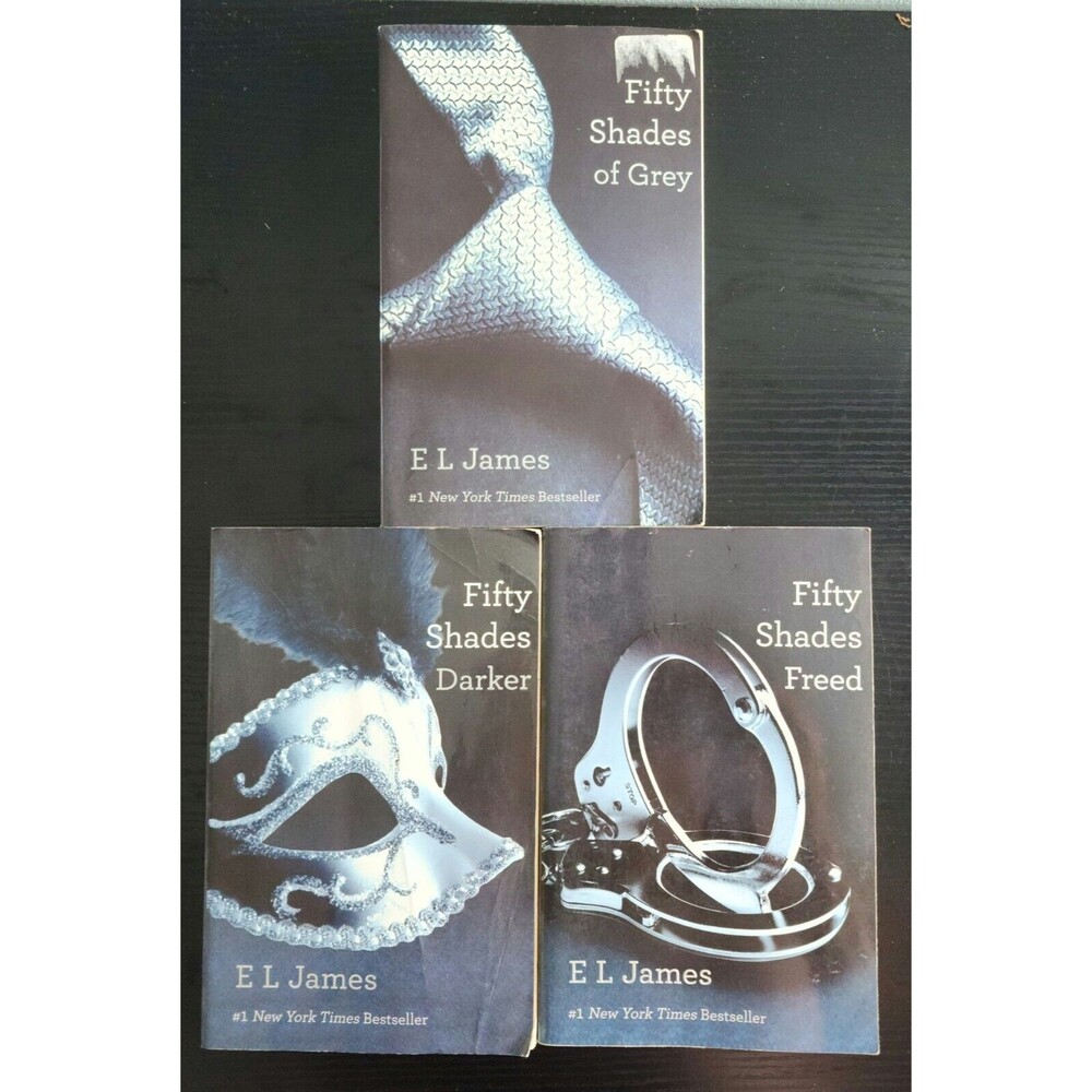 Fifty 50 Shades of Grey Trilogy Book Set Series By E L James, Paperback - GOOD